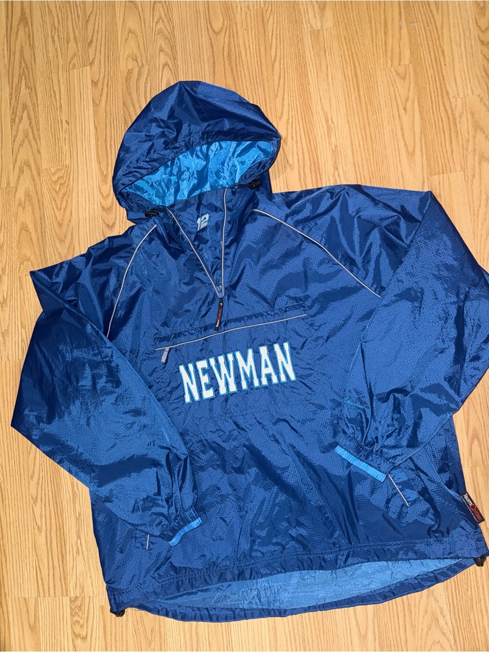 Team Caliber Newman #12 NASCAR Blue Hooded Half Zip Pullover